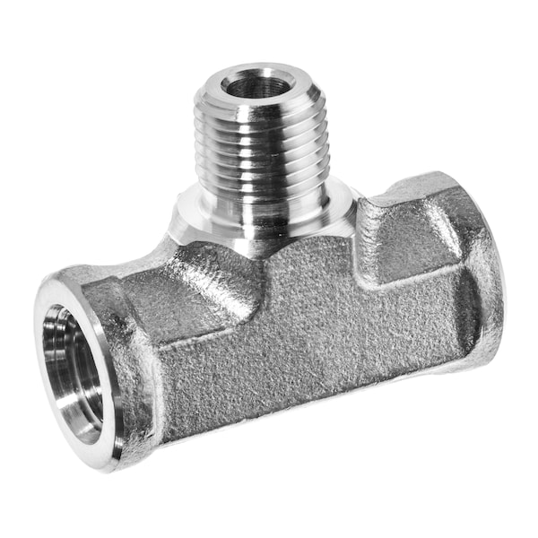 Usa Industrials Pipe Fitting - 316SS - Instrumentation - Branch Tee - 1/8" FNPT x MNPT ZUSA-PF-4714 - main